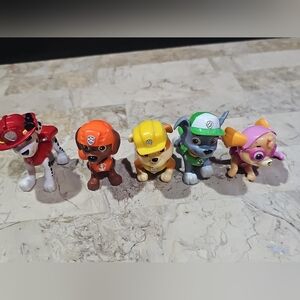 PAW PATROL Pup Buddies 5 Figures Exclusive - Marshall Rubble Rocky Zuma Skye Toy